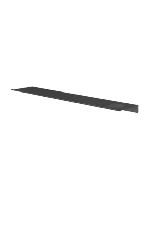 Bon Plan Hotbath &MORE Tablette - 60cm - y compris rails de fixation - 1 évidement - pour distributeur de savon ou gobelet - Noir brossé PVD