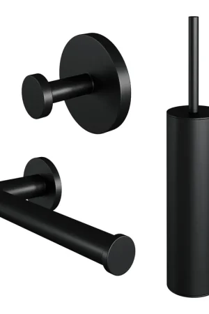 Brauer Black Edition Set d‘accessoires WC - 3 pièces - noir mat Quantité Limitée