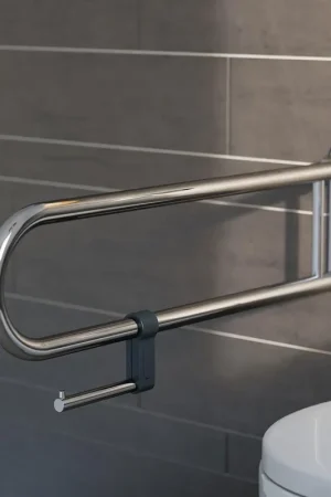 Vente Directe Geesa Comfort & Safety Porte-rouleau de papier toilette pour barre d‘appui relevable Chrome