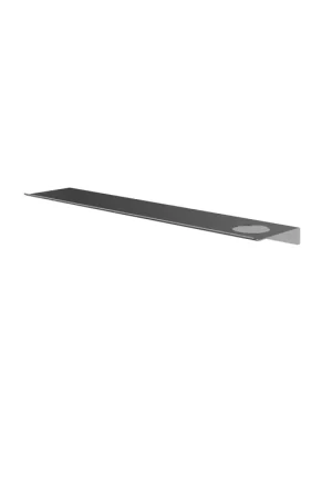Super Prix Hotbath &MORE Étagère - 60cm - y compris rails de fixation - 1 découpe - pour distributeur de savon ou gobelet - Gunmetal brossé PVD