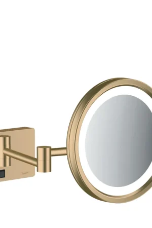 Acheter Direct Hansgrohe Addstoris miroir de maquillage led 3x agrandissement bronze brossé