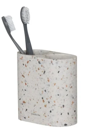Dernier Modèle Sealskin blend porte-brosse à dents double autoportant en terrazzo