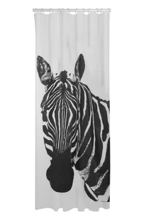 Commande En Gros Sealskin Zebra Rideau de douche 180x200 cm PEVA Noir / Blanc