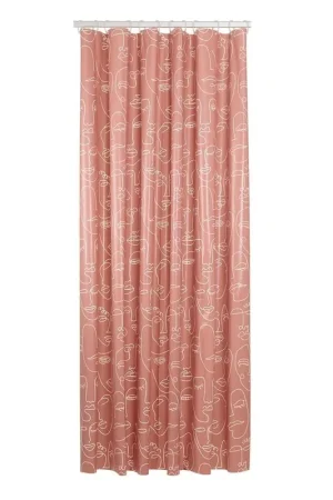 Sealskin Mind Rideau de douche 180x200 cm PEVA Rose foncé / Blanc Petit Prix
