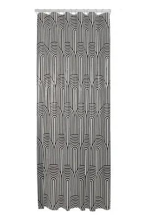 Bon Marché Sealskin Brave Rideau de douche 180x200 cm PEVA Noir / Blanc