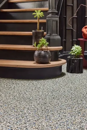 Sol vinyle rouleau TEXMARK , Motif terrazzo art déco, rouleau 4.00 m Dernier Modèle