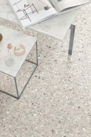 Sol vinyle rouleau SONIPRO , Uni/faux uni terrazzo beige, rouleau 4.00 m Achat Immédiat