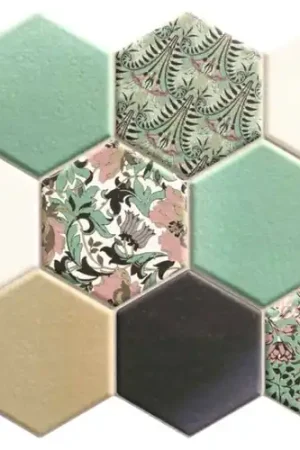 Achetez Aujourd'hui Carrelage Hexagonal sol et mur Havane vert 26,5x51 cm