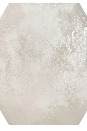 Achat Immédiat Carrelage sol hexagonal Knack Blanc nacré 28.5x33 cm