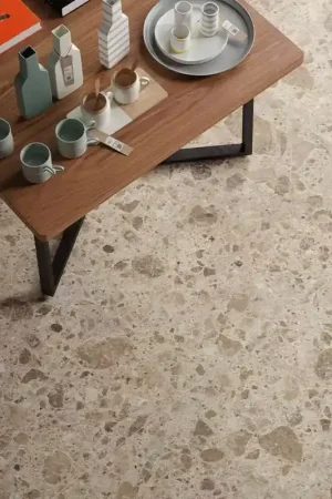Carrelage intérieur terrazzo beige RR08 Oken Norr Mirage Top Vente