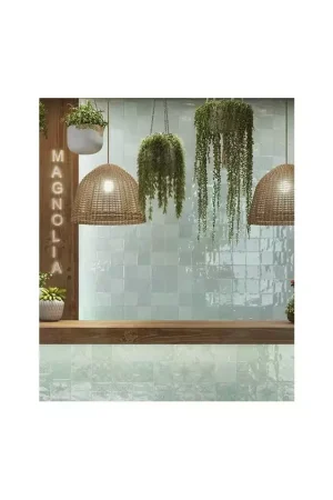 Faïence Verte Effet Ciment Carmen Fado Acqua 6.5x13 Meilleure Vente