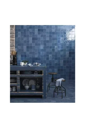 Meilleure Vente Faïence Bleue Effet Zellige Carmen Souk Blue