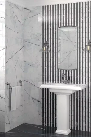 Populaire Mosaïque design géométrique noir et blanc Dune