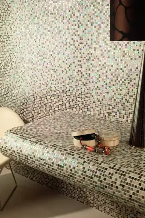 Affaire À Saisir Mosaïque irisée marbre verre et inox Dune