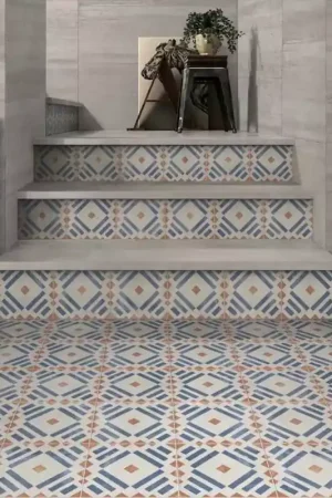 Certifié Carrelage decor ABK Play Labyrinth bleu 20x20