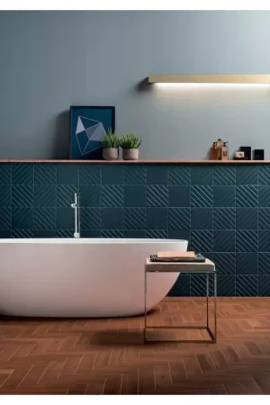 Expédition Rapide Faïence Marca Corona 4D 20x20 Blue Diagonal