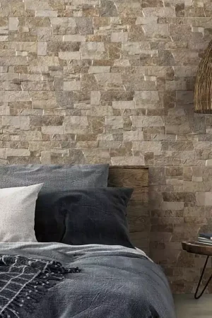 Produit De Marque Carrelage Imitation Pierre Ceramica Rondine Lyon 3D 15x61