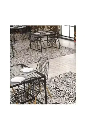 Promotion Carrelage Décor Blanc Effet Ciment Carmen Village Villena Black