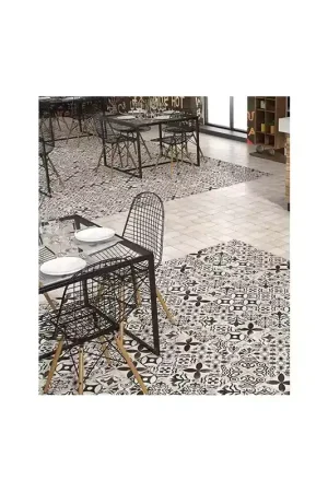 Carrelage Décor Blanc Effet Ciment Carmen Village Daroca Black Affaire À Saisir
