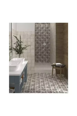 Carrelage Décor Blanc Effet Ciment Carmen Village Iruela Black Retour Gratuit