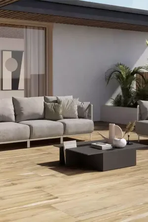 Carrelage Extérieur Effet Bois & Béton Ceramica Rondine 40x120 Livraison Express