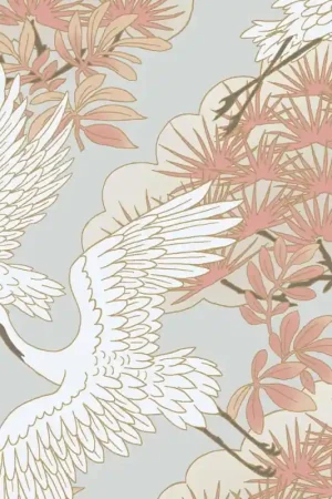 Papier peint Sprig and Heron Expédition Rapide