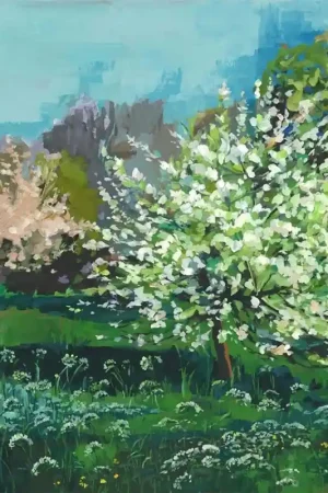 Papier peint panoramique Arbre de Printemps Livraison Express