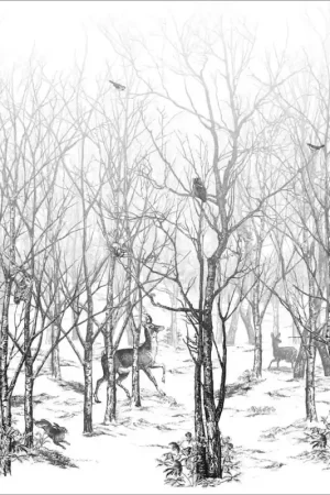 Dernière Chance Papier peint panoramique Forêt enchantée