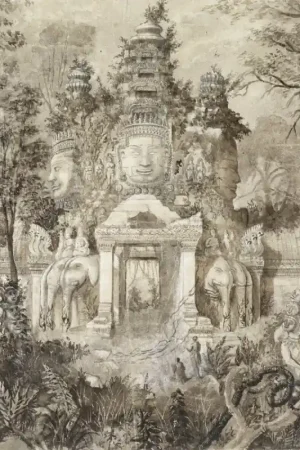 Papier peint panoramique Angkor Thom Vente Flash