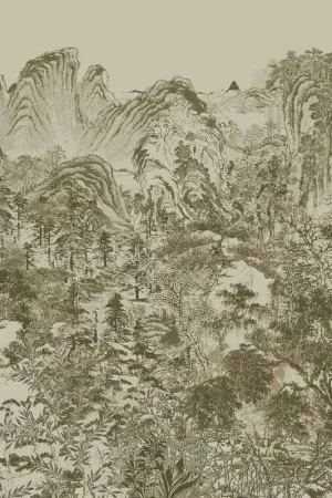 Vente Flash Papier peint panoramique Misty Mountain - Emerald