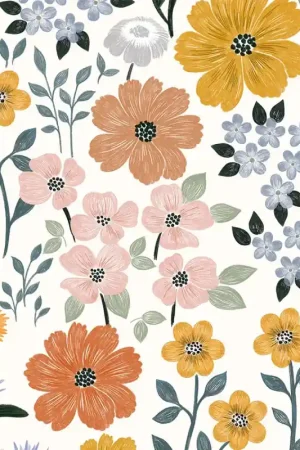 Papier peint panoramique Petites Fleurs des Champs Suzanne Bon Plan