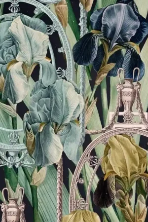 Papier peint panoramique Fleurs d‘Iris Dernier Modèle