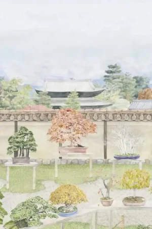 Papier peint panoramique Bonsai Garden Solde