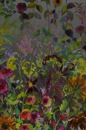 Papier peint panoramique Indian Sunflower Graphite Prix Bas