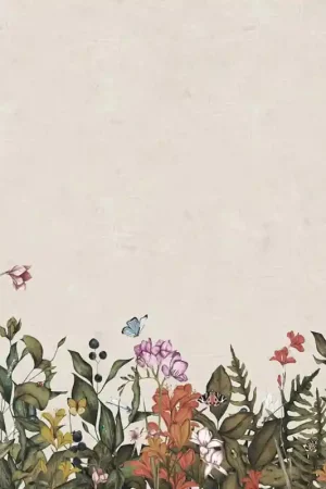 Affaire À Saisir Papier peint panoramique Jardin Sauvage multicolore