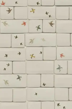 Bon Marché Papier peint Flight of Tiles