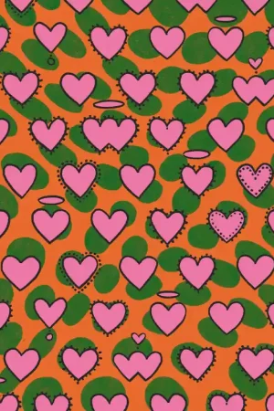 Papier peint Psyco Cuori Livraison Express