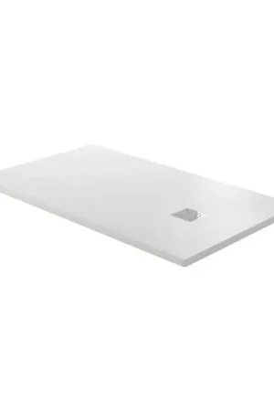 Soldes Receveur Douche extra plat Rectangle Solid Surface Blanc 120cm -Optyma