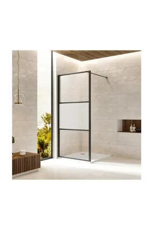 Certifié Paroi de Douche Fixe Verres/Satin 120 cm - Profilés Noir mat - Palma