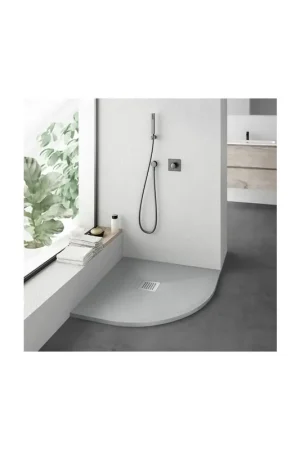 Receveur de Douche 90x90 Quart de Rond - Composite Gris - Nazca Réduction