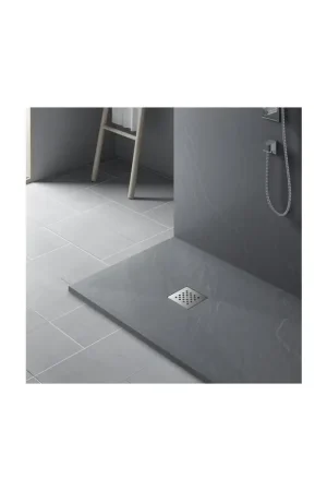 Meilleur Choix Receveur de Douche 120x80 Rectangle - Composite Gris - Nazca