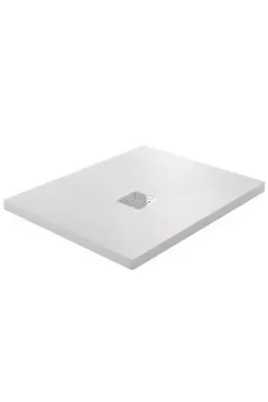 Dernière Chance Receveur Douche extra plat Carré Solid Surface Blanc 80 cm Quadra Plus