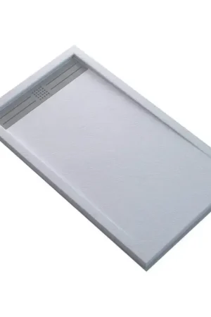 Receveur Douche Extra Plat Rectangle 100x80cm composite Blanc SlimLine Produit De Marque
