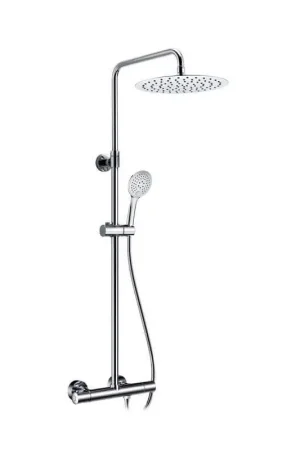Colonne de Douche Thermostatique Ronde - Chromé - Essentiel Quantité Limitée
