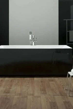 Baignoire ilot Rectangulaire - Acrylique Noir - 170x80 cm - London Offre Spéciale