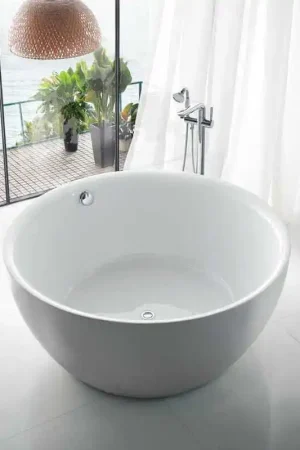 Jusqu'à Épuisement Des Stocks Baignoire ilot Ronde - Acrylique Blanc - 150 cm - Fidji