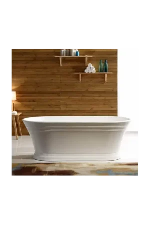 Soldes Baignoire Rétro Acrylique Blanc - îlot Ovale - 170x79 cm - Athènes