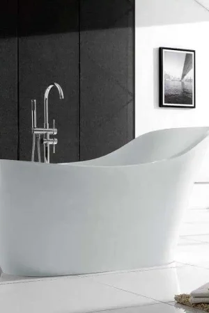 Baignoire ilot Ovale - Acrylique Blanc - 170x75 cm - Venise Pas Cher