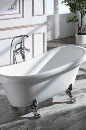 Baignoire ilot Ovale - Acrylique Blanc -150x72 cm - Prague Vente Flash