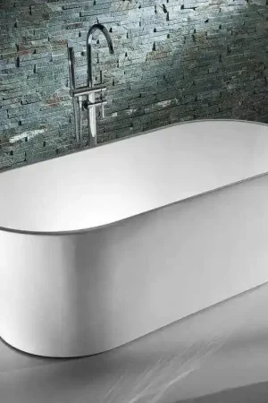 Baignoire ilot Ovale - Acrylique Blanc -170x80 cm - Bruges Dernière Chance